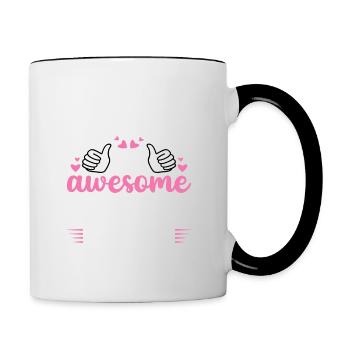This i what an awesome dad looks like - Contrasting Mug - white/black - Right