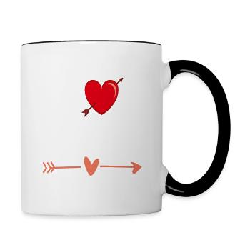 "I love dad" - Contrasting Mug - white/black - Right