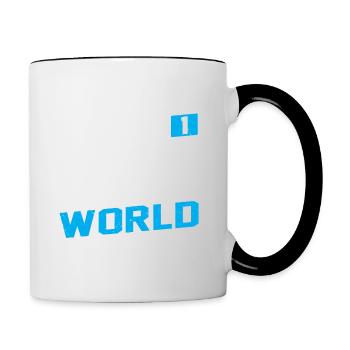 no1 papa du monde - Mug contrasté - blanc/noir - Droite
