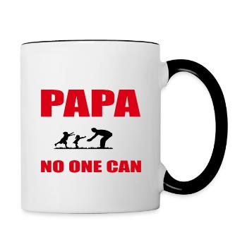 Hommes si Papa ne peut pas réparer Papa Cadeau - Mug contrasté - blanc/noir - Droite