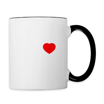 j’adore papa FR - Mug contrasté - blanc/noir - Droite