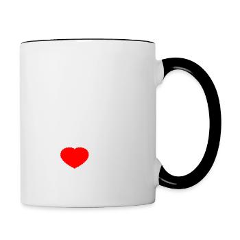 j’adore papa FR - Mug contrasté - blanc/noir - Droite