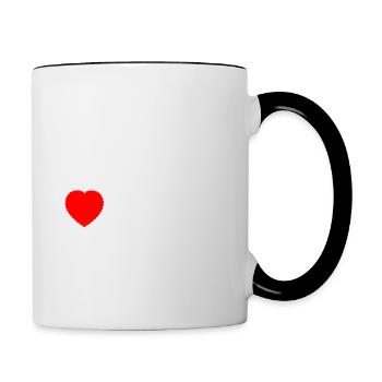 j’adore papa FR - Mug contrasté - blanc/noir - Droite