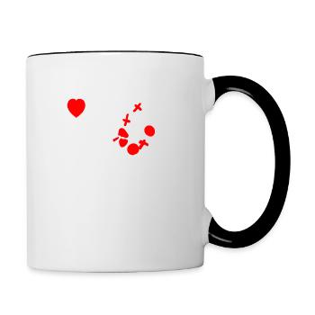 Ich liebe Papa DE - Tasse zweifarbig - Weiß/Schwarz - Rechts