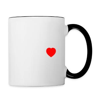 j’adore papa FR - Mug contrasté - blanc/noir - Droite