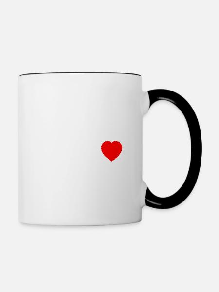 Ich liebe Papa DE - Tasse zweifarbig - Weiß/Schwarz
