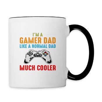 FATHER S DAY Gamer - Tasse zweifarbig - Weiß/Schwarz - Rechts