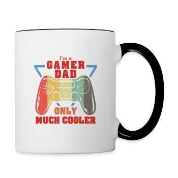 FATHER S DAY Gamer - Tasse zweifarbig - Weiß/Schwarz - Rechts
