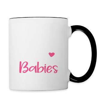 Vatertag Papa Papa Papa - Tasse zweifarbig - Weiß/Schwarz - Rechts