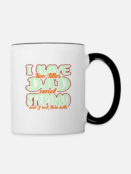 Stiefvater Papa - Tasse zweifarbig - Weiß/Schwarz