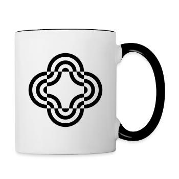 Illusion d’optique - Mug contrasté - blanc/noir - Droite