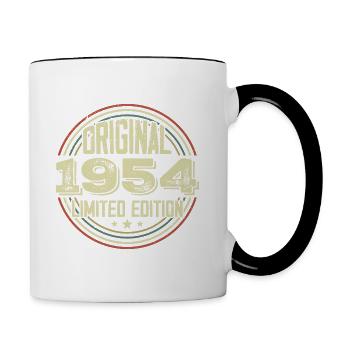 1954 Birthday Parties, A Legendary Vintage - Contrasting Mug - white/black - Right