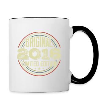 2016 Fêtes D’anniversaire, Un Millésime Légendaire - Mug contrasté - blanc/noir - Droite