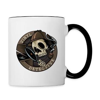 Détective vinyle - Mug contrasté - blanc/noir - Droite