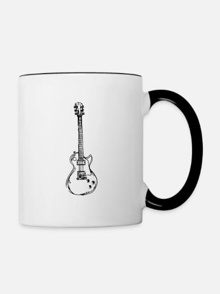 Gitarre Gitarrist - Tasse zweifarbig - Weiß/Schwarz