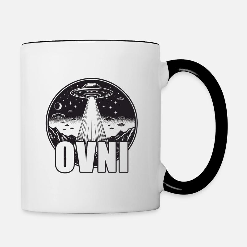 OVNI - Mug contrasté - blanc/noir