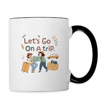 Voyager - Mug contrasté - blanc/noir - Droite