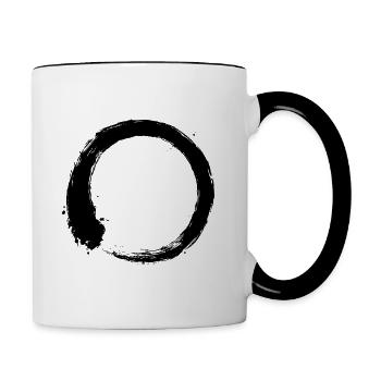 Enso Zen circle black - Contrasting Mug - white/black - Right