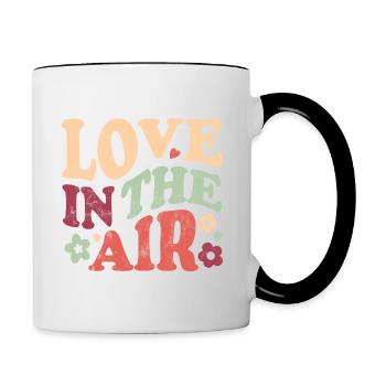 LOVE IN THE AIR - Tasse zweifarbig - Weiß/Schwarz - Rechts