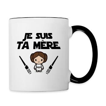 Je suis ta mère - Mug contrasté - blanc/noir - Droite