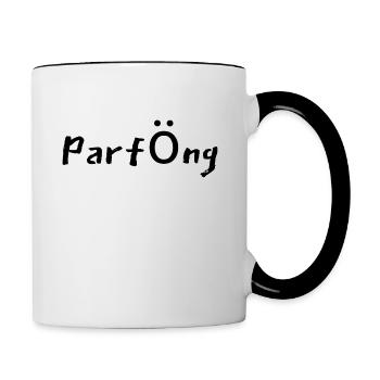 PARFÖNG - Tasse zweifarbig - Weiß/Schwarz - Rechts
