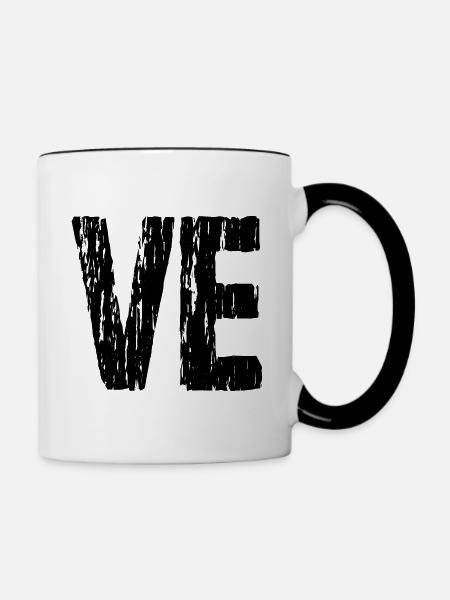 love part 2 - Tasse zweifarbig - Weiß/Schwarz
