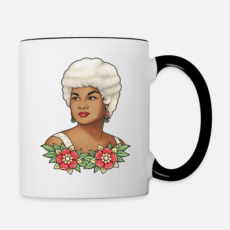 ETTA - Mug contrasté - blanc/noir