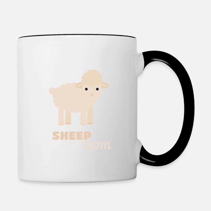 Schäferin Liebhaber Geschenkidee Mutter Mama Mutti - Tasse zweifarbig - Weiß/Schwarz