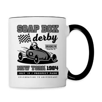SoapBox NewYork Black - Contrasting Mug - white/black - Right