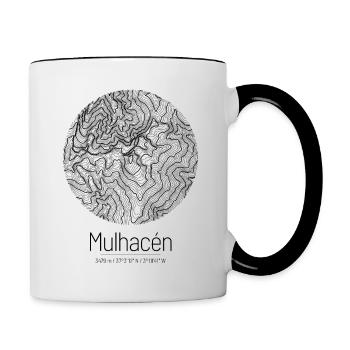 Mulhacén | Map Topography Design - Contrasting Mug - white/black - Right