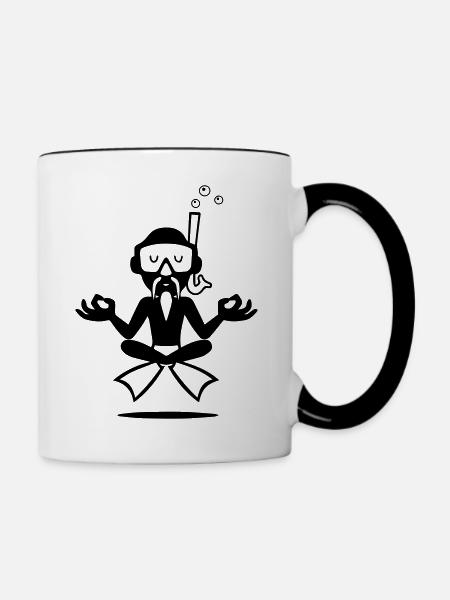 Dive Master - Tasse zweifarbig - Weiß/Schwarz