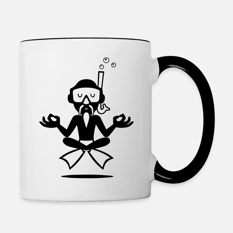 Maître de plongée - Mug contrasté - blanc/noir