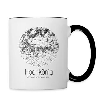 Hochkönig | Map Topography Design - Contrasting Mug - white/black - Right