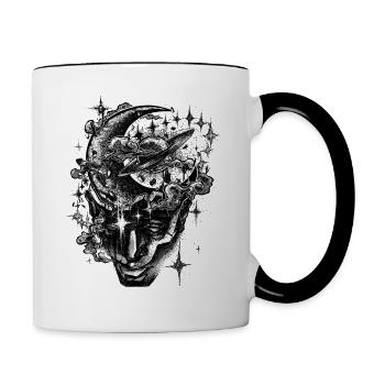 Cosmic Mind - Tasse zweifarbig - Weiß/Schwarz - Rechts
