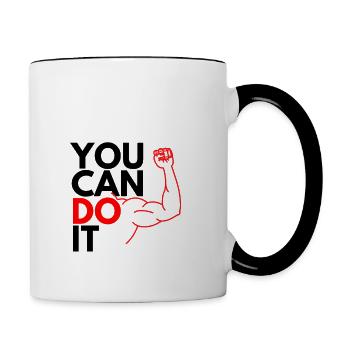 You can do it - Contrasting Mug - white/black - Right