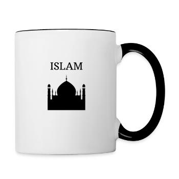 ISLAM MOSCHEE MOSQUE KORAN - Tasse zweifarbig - Weiß/Schwarz - Rechts