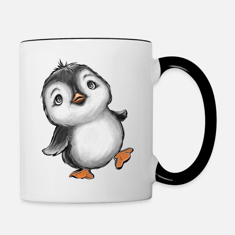 penguin - Contrasting Mug - white/black