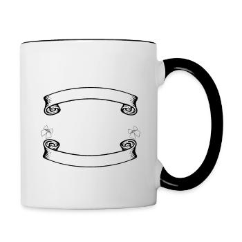 Schatz Schatzi beste Geschenk mich Paare Spruch - Tasse zweifarbig - Weiß/Schwarz - Rechts