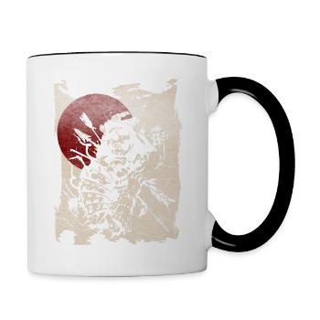 Samurai Warrior Japanese Manga Anime Gift - Contrasting Mug - white/black - Right