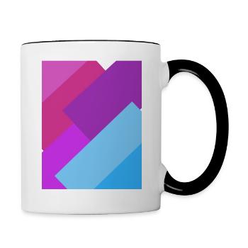 Bi Geometrics - Mug contrasté - blanc/noir - Droite