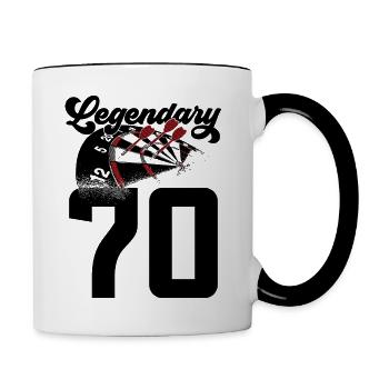 70E ANNIVERSAIRE DART LÉGENDE 1951 - Mug contrasté - blanc/noir - Droite