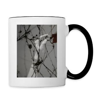 Art Collage Fantasy - Tasse zweifarbig - Weiß/Schwarz - Rechts