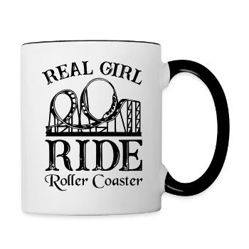 Real Girl Ride Roller Coaster - Contrasting Mug - white/black - Right