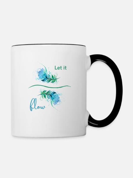 Let It Flow - Tasse zweifarbig - Weiß/Schwarz