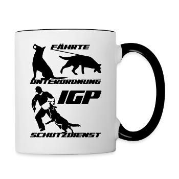 IGP Edition 2022 ehemals IPO - Tasse zweifarbig - Weiß/Schwarz - Rechts