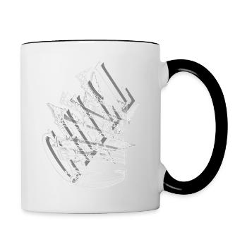 Feuille de chanvre CHILL - Mug contrasté - blanc/noir - Droite