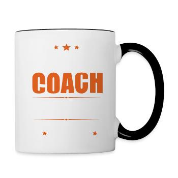 Coach Mon Taf Vous Faire Souffrir Humour Sportif - Mug contrasté - blanc/noir - Droite
