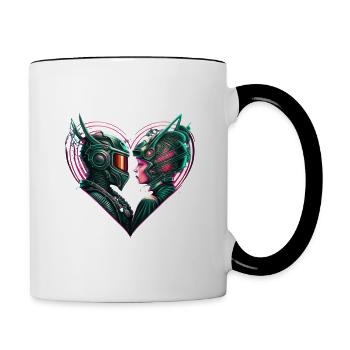 Saint-Valentin | Saint-Valentin | Futurs amants - Mug contrasté - blanc/noir - Droite