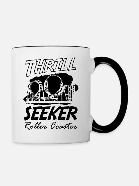 Roller Coaster Thrill Seeker - Tasse zweifarbig - Weiß/Schwarz