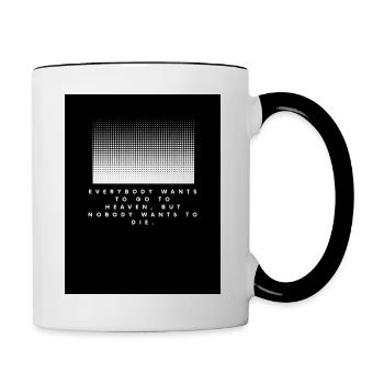 Paradis en perspective - Mug contrasté - blanc/noir - Droite